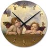 Giallobus - Orologio Linea Basic - Raffaello Sanzio - Angioletti - Legno Mdf - Basic 30x30 - Meccanismo silenzioso - Pronto da appendere - Orologi moderni