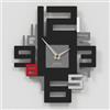 Giallobus - Orologio Bilay - Axia - Legno Mdf - Premium 25,5x30 - - 07 - Tech - Artigianale Made in Italy - Silenzioso - Idea regalo - Moderni doppio livello