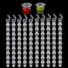 Sixinfeto 100 Pezzi Contenitore di Plastica con Coperchio 1oz / 25ml - Contenitori Piccoli per Alimenti Barattoli per Congelatore Salse, Dips e Spezie