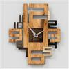 Giallobus - Orologio Bilay - Axia - Legno Mdf - Premium 25,5x30 - - 12 - Lignum - Artigianale Made in Italy - Silenzioso - Idea regalo - Moderni doppio livello