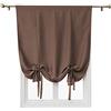 ele ELEOPTION Tenda Oscurante Semplice con Lacci, con Tasca per Asta, per Isolamento Termico, Oscurante, per Camera da Letto, Soggiorno, Cucina, Finestra Piccola, Poliestere (60x120cm, Caffè)