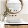 Alwayspon Adesivi per Piastrelle in Vinile Impermeabili, Peel and Stick Autoadesivi per Rivestimento Cucina Bagno Soggiorno, Adesivo Murale Stile Boho, 20x20cm x 10 pezzi, Beige