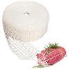INNAL Rete Arrosto Elastica 5m 16 Fori Rete di Carne Sicura e Resistente alle Alte Temperature Multifunzione per Cucinare La Carne per Conservare Appendere Cuocere al Forno Prosciutto Salsiccia