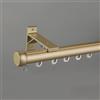 CMJYMX Bastone Per Tenda 70-600cm, Binario Per Tende A Muro, Aste Per Tende Scorrevoli Con Staffe In Alluminio, Binario Tenda Per Camera Da Letto, Soggiorno(Gold,3.9FT/120CM)
