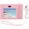 Lxwraptorial Videocamera digitale per vlogging da 48 MP, videocamera digitale HD 1080P con zoom digitale 8x, stabilizzazione dell'immagine e sensibilità automatica alla luce, schermo TFT da 2,4 (Rosa)