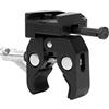 AstraLoom Piastra adattatore morsetto batteria con attacco a V Piastra portabatteria per fotocamera in lega di alluminio resistente per supporto di illuminazione Alimentatore da tavolo Nero