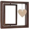 DFGBAPKBL Girevole Cornici Cornice 4x6 galleggiante girevole su entrambi i lati con ciondolo a cuore fai-da-te Regalo di nozze romantico for coppia
