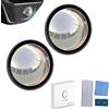 Pjjrdh Car Camera Lens Protector,2pcs Car Backup Camera Protective Sticker,360° All-Round Protection,Anti-Glar,Anti-Scratch & Waterproof,Clear High-Transparency Design, For Most Vehicle(A)