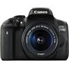 Canon EOS 750D Kit Fotocamera Reflex Digitale da 24 Megapixel con Obiettivo EF-S 18-55 mm IS STM, Nero/Antracite