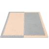 LÜ BABYMATS LuBabymats Mini - Tappeto a puzzle per bambini da viaggio in gomma EVA. Pavimento extra imbottito per bambini da bellissimi colori pastello in beige e grigio