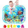 SUNSHINEMALL Tappeto Tummy Time Neonato XXL 95 x 76CM Gonfiabile Tappetino d'acqua per Bambini 3 6 9 Mesi Neonati Gioco Regalo Battesimo Bimbo Tappetini Gioco e Palestrine