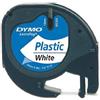 Nastro per etichettatrice compatibile Dymo S0721660 LT Plastic da 12 mm (Rotolo 4 metri) NERO SU BIANCO