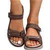 Generico Sandali Ortopedici Donna Estive Eleganti Comodi Versatili Sandali con Adjustable Strappo Leggeri Sandalo con Zeppa Punta Aperta Antiscivolo Scarpe Trekking Sportivi Caffè 42