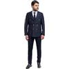 VEQUÈ Abito Uomo Doppiopetto Bottoni Oro Completo Giacca Pantaloni Cerimonia VEQUE (IT, Numero, 52, Regular, Regular, Blu)