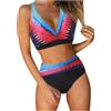 BGFIPAJG Donna Costume da Bagno Push Up Imbottito Reggiseno Bikini Donna Due Pezzi Stampa Floreale Regolabile Costume da Bagno