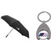 BMW M Ombrello tascabile - Ombrello automatico con logo M, manico effetto carbonio e custodia per ombrello, colore nero, accessorio originale, ombrello compatto, antivento, leggero e stabile + scatola