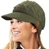 TOSKATOK Berretto Invernale da Donna con Visiera in Maglia a trecce Warm R80 Teddy Foderato in Pile