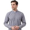 Holyart Camicie Clergyman: Camicia Clergy manica lunga misto cotone grigio chiaro In Primis, 41 cm - 16 inc. - L