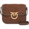 Pinko Donna Borsa A Tracolla 104297A2JH Pelle Marrone Scuro Taglia Unica.