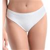 ROSSOPORPORA, Set da 6 Slip Donna in Cotone bielastico. Bianco L/5