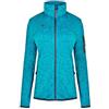 IZAS SAMAUN W Giacca in Pile a Maglia per Donna con Collo Alto e Tasche Ventrali. Tessuto di Qualità e Confortevole per Mantenere il Calore. Abbigliamento Termico da Montagna e Trekking