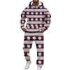 Generisch Tutina da uomo per Natale con stampa all over - Divertente onesie con Babbo Natale e orsi polari | Completo da casa e da notte festivo per le vacanze, 3XL
