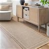 Livabliss Darwin Tappeto da Esterno ed Interni Tappeto Esterno Terrazzo Moderne, per Giardino, Balcone, Stile Boho Tappeti Ampi Dimensioni, 78x213 cm Beige Scuro e Nero