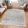 Livabliss Tappeto vintage Faro per soggiorno, 120 x 170 cm, camera da letto, tappeto neutro scandinavo, stile bohémien, facile da pulire, grande, colore: tortora, avorio e grigio chiaro