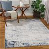 Livabliss Utrecht Tappeto Salotto Moderno Astratto Tappeto Soggiorno, Camera da Letto, Pranzo Moderni Tappeti Effetto Marmo, Morbido e Pelo Corto, Ampio 160x215 cm, Blu Notte, Grigio e Avorio