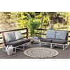 Livabliss Tavira Tappeto da Esterno ed Interni Tappeto Esterno Terrazzo Moderne, per Giardino, Balcone, Stile Boho Tappeti Ampi Dimensioni, 100 cm Cerchio Beige e Nero