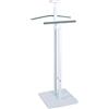 HAKU Servo Muto da uomo cromo, bianco, MDF, metallo - Dim. L 33 cm x A 109 cm x P 33 cm, Stile Moderno