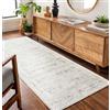 Livabliss Marrakech Tappeto Vintage Tappeto per Soggiorno, Corridoio, Cucina Tappeti Salotto Classico, Orientale, leggera Manutenzione Pelo Corto, Grande, 80x220 cm Grigio Scarpa e Crema