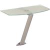 HAKU Console a muro alu lucido, Metallo, vetro di sicurezza - Dim. L 50 cm x A 41 cm x P 30 cm, Stile Moderno