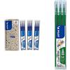 Pilot Frixion Confezione Da 9 Ricariche Per Penna A Sfera, Tratto 0,7 Mm, Colore: Blu & bls-Fr7-G-S3 Refill Per Penna A Sfera Frixion Ball, 0.7 Mm, Confezione Da 3, Verde