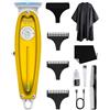 KEMEI Tagliacapelli professionale per uomo Zero Gap Trimmer elettrico senza fili Barba/Capelli Trimmer ricaricabile T-Blade Haircut Machine per stilisti e barbieri (KM-1949-Gold)