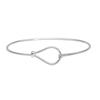 Silverly Bracciale Rigido con Anello a Laccio in Argento Sterling 925 per Donna | Braccialetti Dell'amicizia Classici e Minimalisti | Gioielli Regalo per Damigelle D'onore