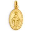 SHALOM - Medaglia Miracolosa In argento 925 Bagnata Oro. Altezza 1,6 Cm