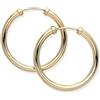 Old English Jewellers Orecchini a cerchio in oro giallo 9 kt, 20 mm con cappuccio