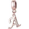 sam panda Charm in argento Sterling 925 con lettera dell'alfabeto A-Z, adatto per braccialetti Pandora, Argento sterling, Zirconia cubica