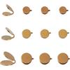 Hobbspring 12 orecchini a pressione per cheloidi 10/12/15 mm in acciaio inox orecchini senza spina, rotondi, a compressione, regolabili, per donne e uomini, acciaio inossidabile 304