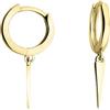 SOFIA MILANI - Orecchini da Donna in Argento 925 - Placcati in Oro - Creoli Spuntoni - E1527