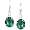 925 Silver Plated Orecchini pendenti da donna con pietre naturali - Orecchini pendenti in argento a forma ovale - leggeri e confortevoli, gioielli alla moda fatti a mano - Regalo per compleanni, uso quotidiano o