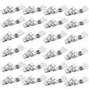 YANGWEN 100 pezzi Clip per badge in metallo clip per badge in metallo con cinturini in PVC trasparente per carte d'identità e porta badge Targhette con nome, badge da lavoro