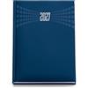 pubblienne Agenda 2027 Giornaliera 15x21 cm in Matra, Made in Italy - Diario Professionale A5 per Ufficio e Casa - Pianificatore con Rubrica e Cartine - Elegante Copertina con Texture Morbida (Standard, BLU)
