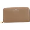 Armani Exchange Portafogli beige da donna con logo UNI