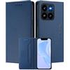 MOJIA Custodia per Xiaomi 14T PRO, Resistente a Cadute e Graffi, Alta qualità PU Pelle Stile Portafoglio Cover Folio con Chiusura Magnetica. Dark Blue