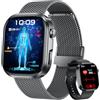 NONGAMX Orologio Smartwatch Donna con ECG+HRV: 1.88 Smart Watch con Bluetooth Chiamate Cardiofrequenzimetro Pressione Sonno Smartband 130+ Modalità Sportive Torcia Impermeabile IP67 Orologi per Android e IOS
