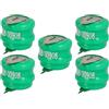 vhbw 5x NiMH Batteria a bottone di ricambio 2 pin tipo V80H 80mAh 2,4V compatibile con batterie compatibile con modellismo, luci solari ecc.