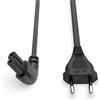 Superer Cavo Alimentazione TV C7 2 m - Spina Euro 2 Poli a 90° - Compatibile con Samsung, LG, Sony, Philips Televisori - Cavo di Rete Salvaspazio per PS5, Xbox e Dispositivi Elettronici