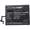 vhbw batteria compatibile con LG LMX540BMW, LM-Q730N, LM-X540, LMX540ZMW, LMQ620WA, LMX540HM smartphone cellulare (3900mAh, 3,85V, Li-Poly)